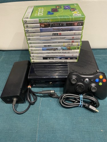 Xbox 360e black console 250gb - xbox,