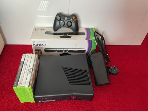 Xbox 360 black console - xbox, games